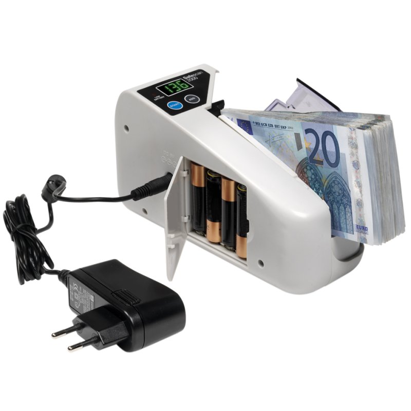 Safescan geldtelmachine 2000, grijs, 600 biljetten/minuut